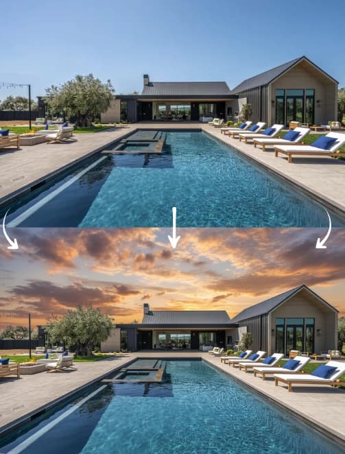 Golden Hour Sunset Before/After