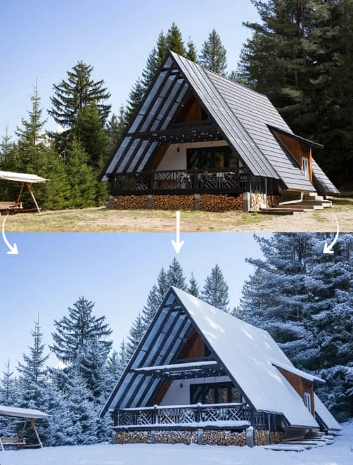 Winter Snow Before/After