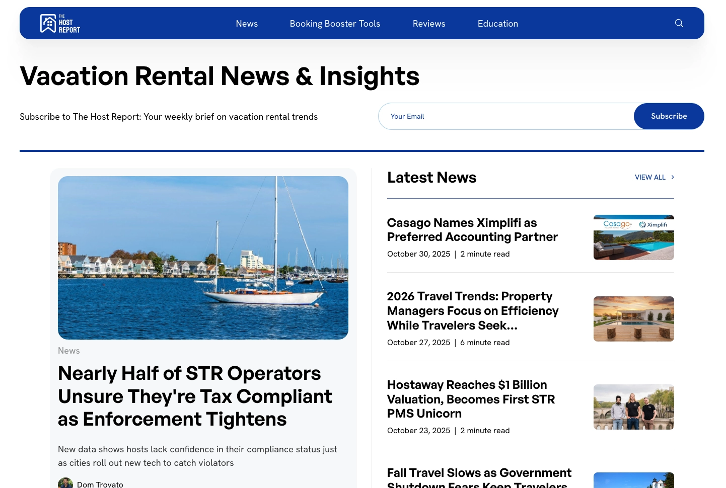 The Host Report Website